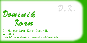 dominik korn business card
